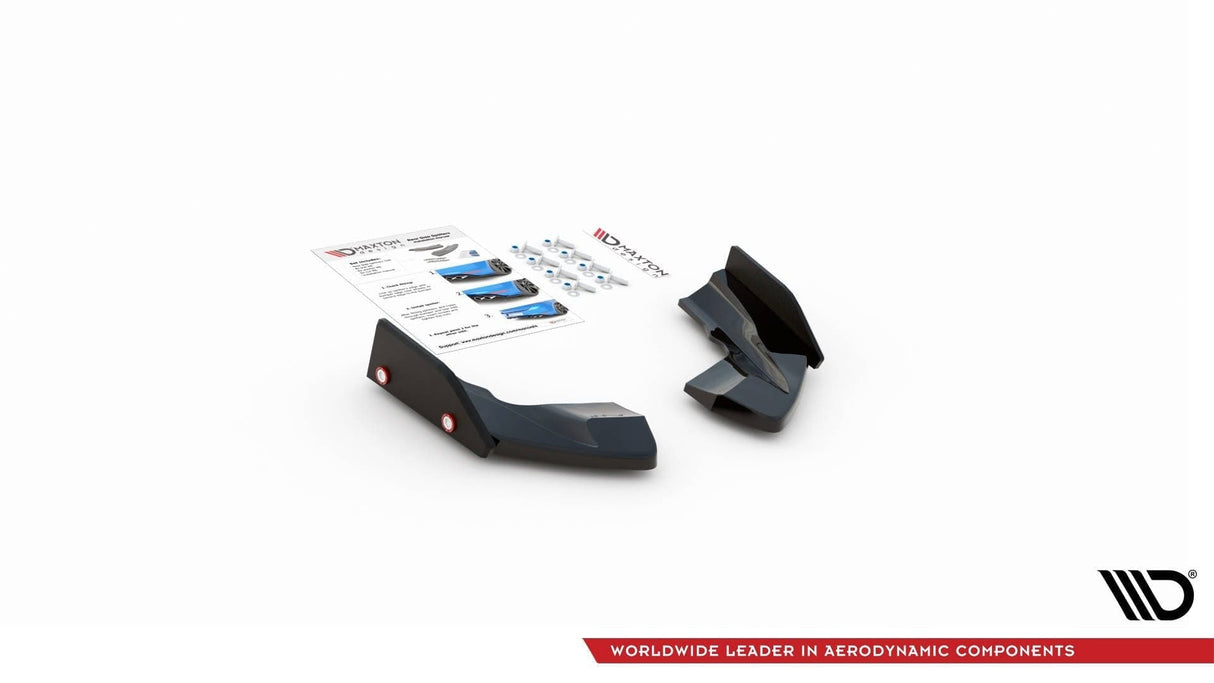 Maxton Design Rear Side Splitters + Flaps V.2 - VW Golf R Mk8