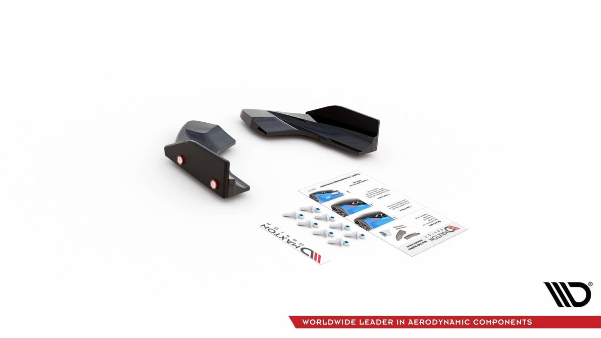 Maxton Design Rear Side Splitters + Flaps V.2 - VW Golf R Mk8