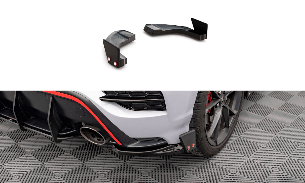 Maxton Design Rear Side Splitters V.1 + Flaps Hyundai Kona N MK2
