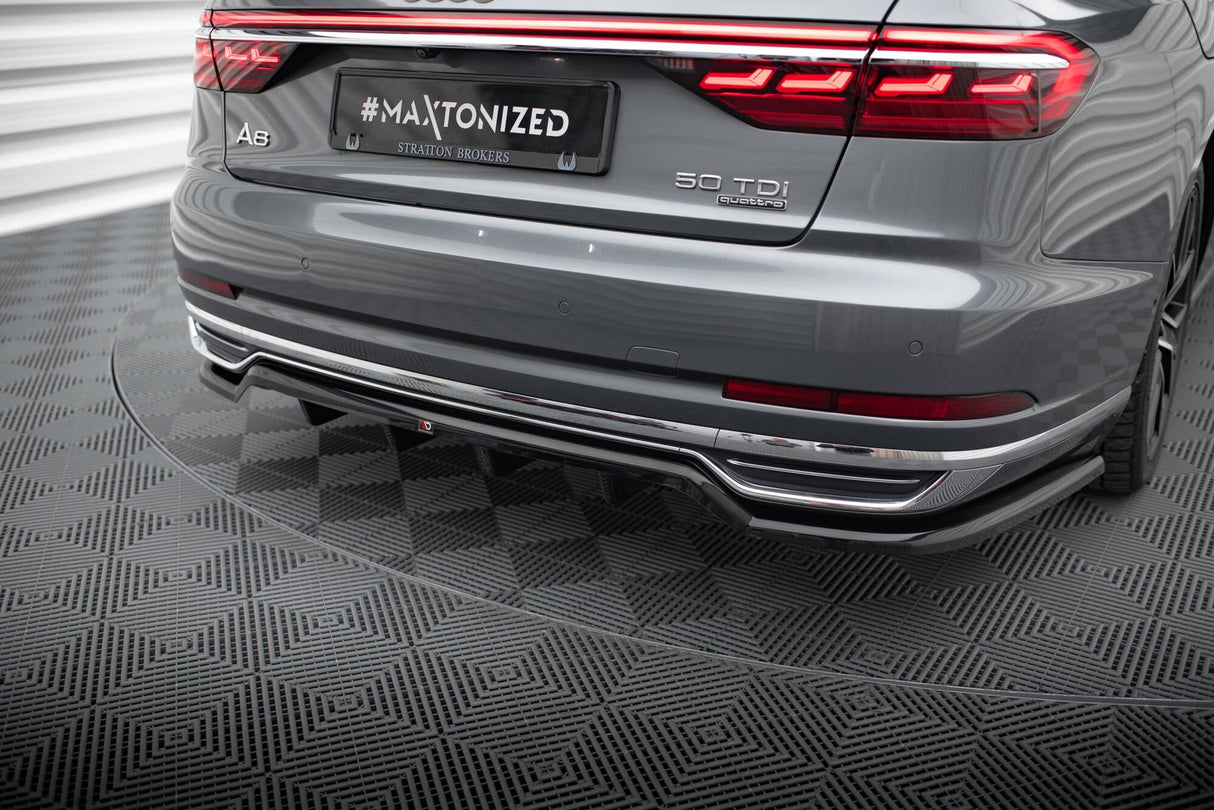 Maxton Design Rear Splitter (with vertical bars) - Audi A8 D5