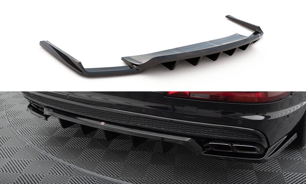 Maxton Design Rear Splitter (With Vertical Bars) Audi SQ7 4M
