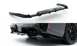 Maxton Design Rear Splitter w/ Vertical Bars (Gloss Black) - BMW / G90 / G99 / M5 / M5 Touring