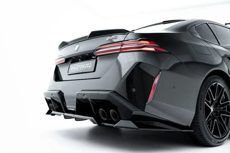 Maxton Design Rear Splitter w/ Vertical Bars (Gloss Black) - BMW / G90 / G99 / M5 / M5 Touring