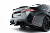 Maxton Design Rear Splitter w/ Vertical Bars (Gloss Black) - BMW / G90 / G99 / M5 / M5 Touring