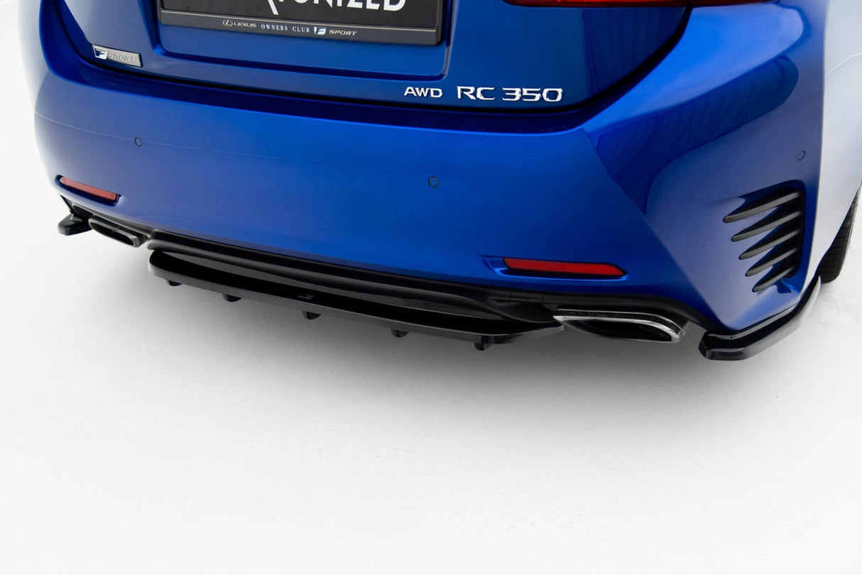 Maxton Design Central Rear Splitter (With Vertical Bars) Lexus Rc