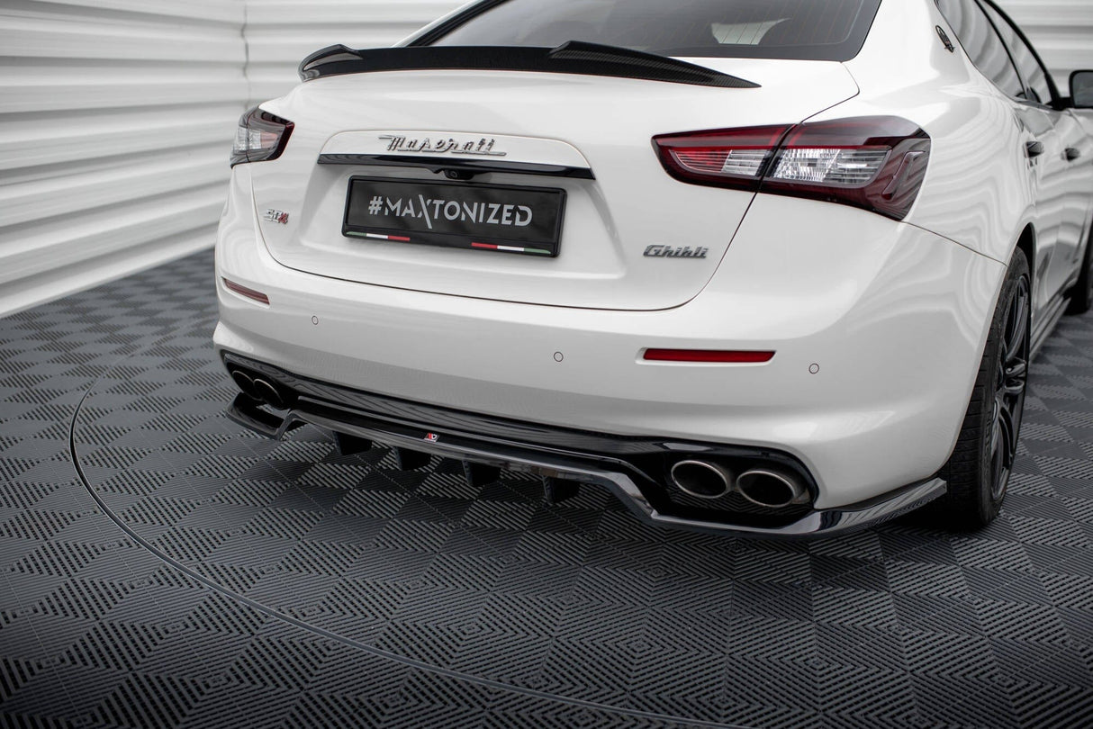 Maxton Design Rear Splitter (With Vertical Bars) Maserati Ghibli MK3 Facelift