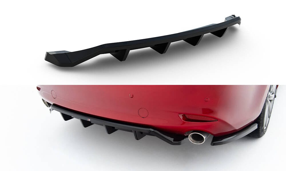 Maxton Design Rear Splitter (With Vertical Bars) Mazda 6 Sedan MK3 Facelift