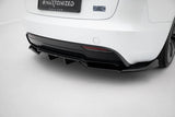 Maxton Design Rear Splitter (With Vertical Bars) V.1 Tesla Model 3 Performance MK1 Facelift