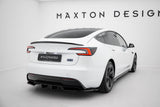Maxton Design Rear Splitter (With Vertical Bars) V.2 Tesla Model 3 Performance MK1 Facelift