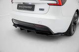 Maxton Design Rear Splitter (With Vertical Bars) V.2 Tesla Model 3 Performance MK1 Facelift