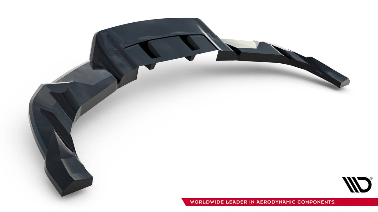 Maxton Design Rear Splitter (With Vertical Bars) V.2 Tesla Model 3 Performance MK1 Facelift