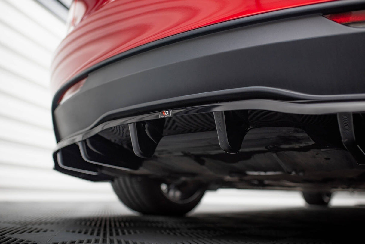 Maxton Design Rear Splitter (With Vertical Bars) V.2 - Tesla Model 3 Project Highlight (Facelift)