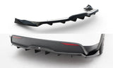 Maxton Design Rear Splitter (With Vertical Bars) V.2 Tesla Model X MK1 Facelift