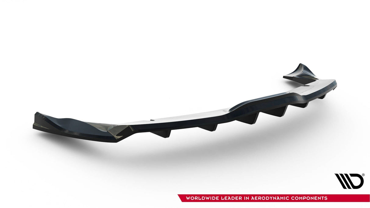 Maxton Design Rear Splitter (With Vertical Bars) V.2 Tesla Model X MK1 Facelift