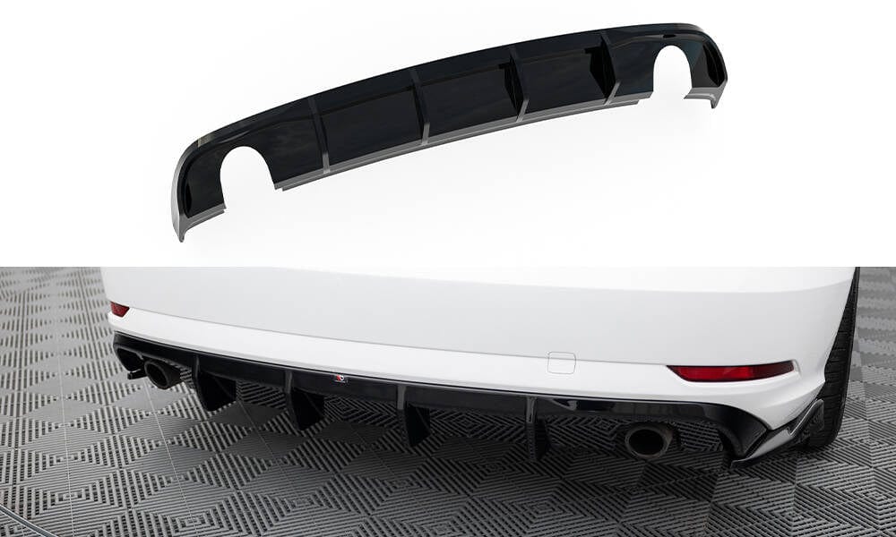 Maxton Design Rear Valance Audi A3 Sedan 8V Facelift (Version With Single Exhaust Tips On Both Sides)