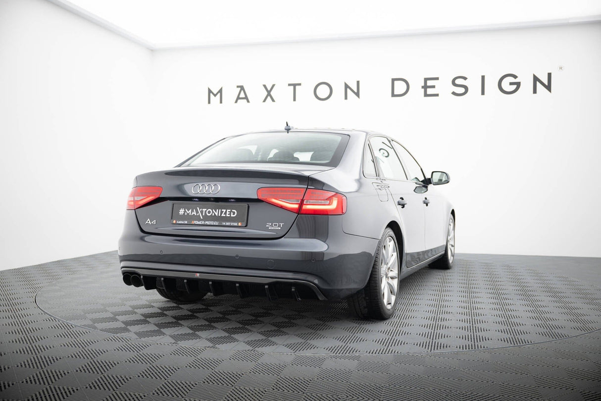 Maxton Design Rear Valance Audi A4 B8 Facelift (Single Side Dual Exhaust Version)