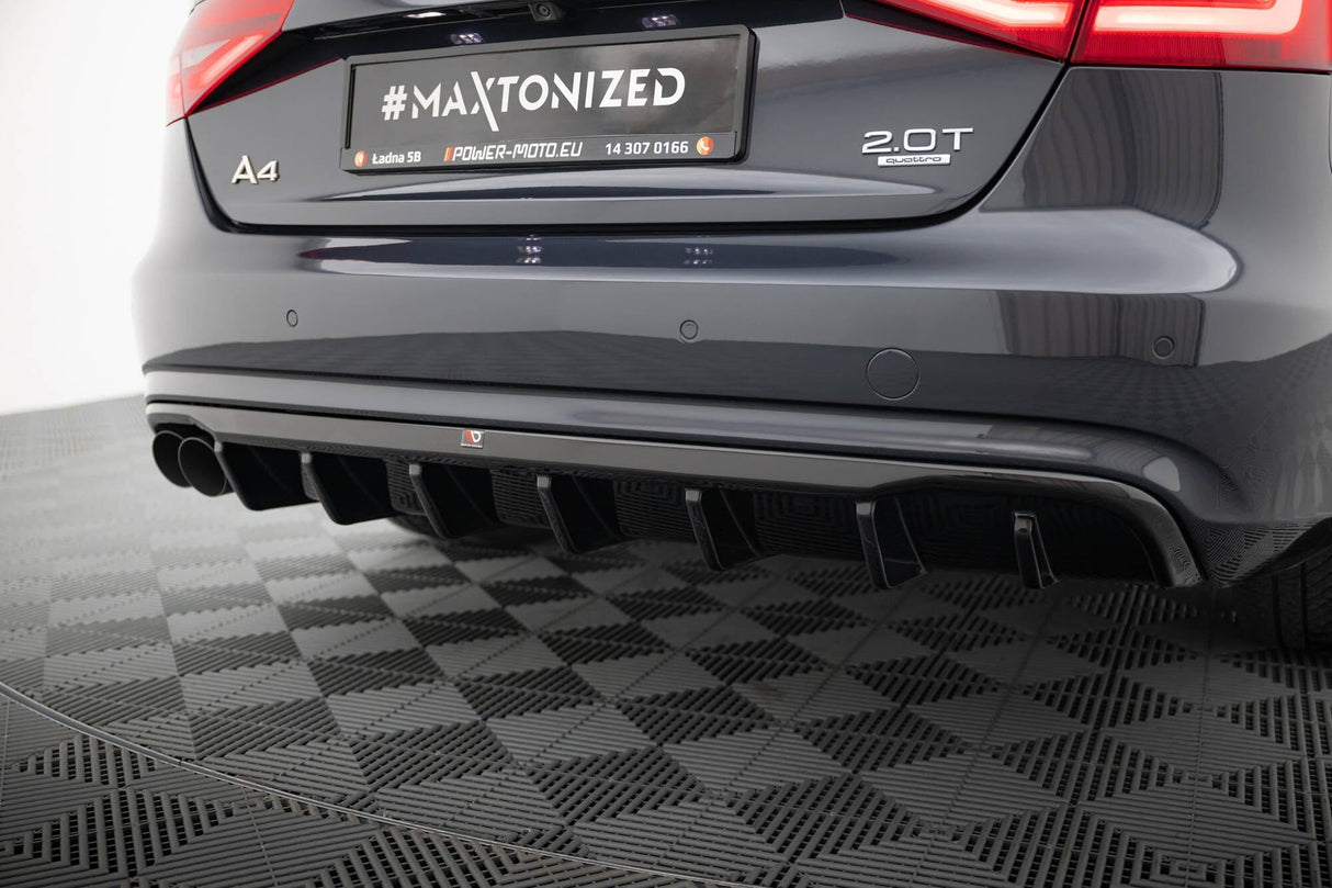 Maxton Design Rear Valance Audi A4 B8 Facelift (Single Side Dual Exhaust Version)