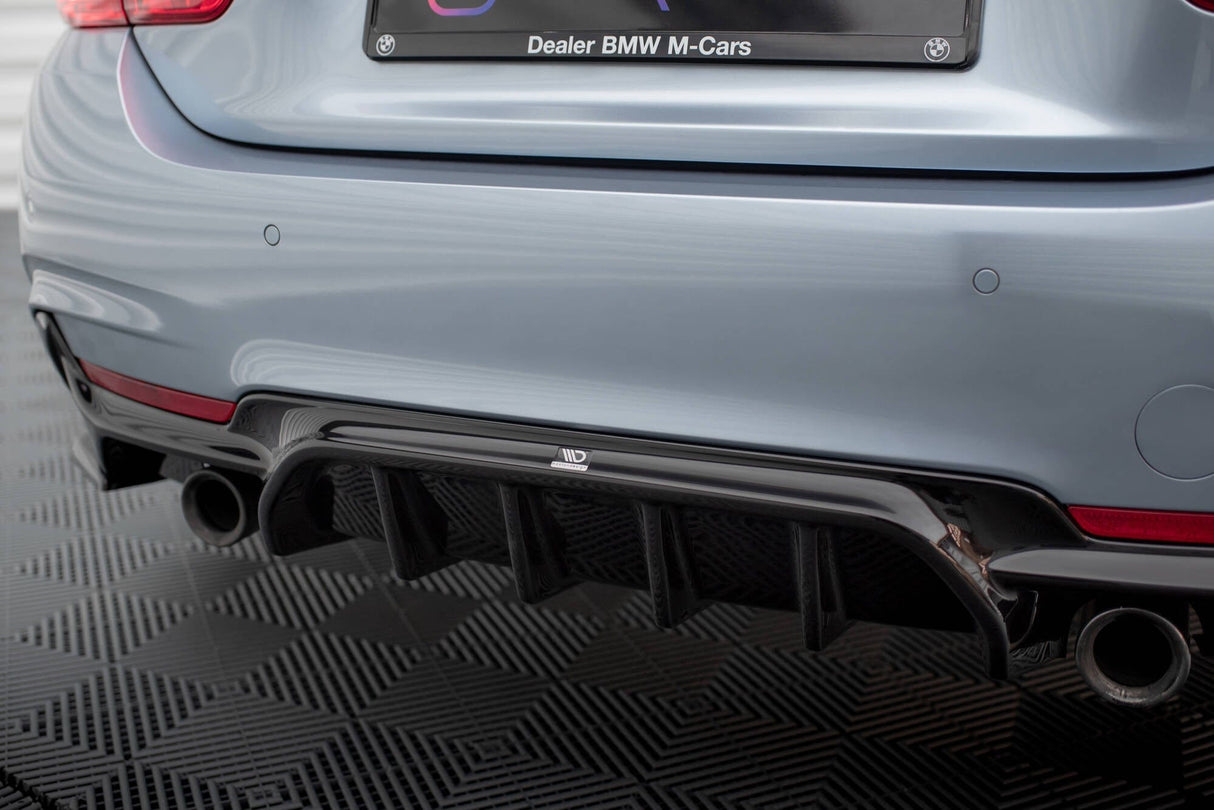 Maxton Design Rear Valance BMW 4 Coupe / Gran Coupe / Cabrio M-Pack F32 / F36 (Version With Exhaust On Both Sides)