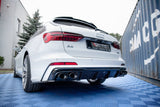 Maxton Design Rear Valance + Exhaust Ends Imitation Audi A6 C8 S-Line
