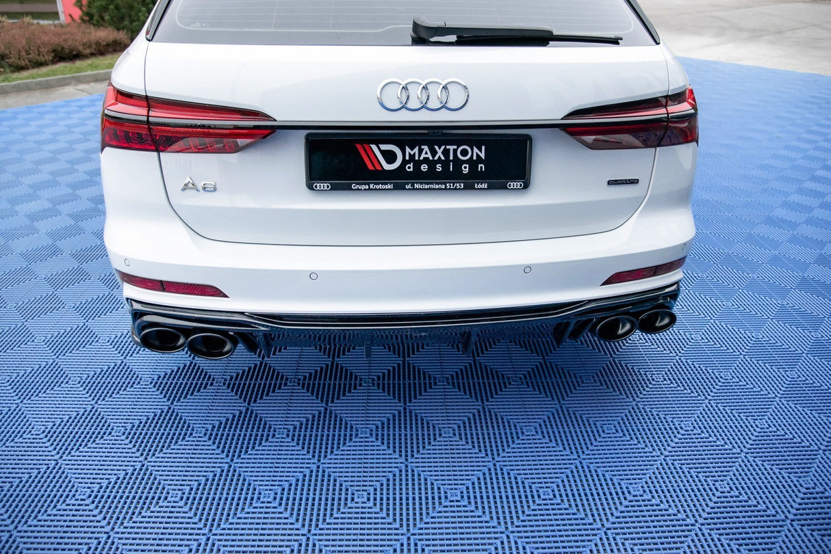 Maxton Design Rear Valance + Exhaust Ends Imitation Audi A6 C8 S-Line