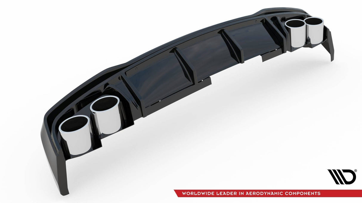 Maxton Design Rear Valance + Exhaust Ends Imitation Audi A6 C8 S-Line