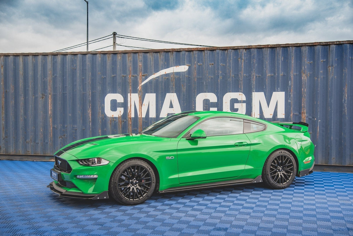 Maxton Design Side Skirts Diffusers + Flaps Ford Mustang GT MK6 Facelift