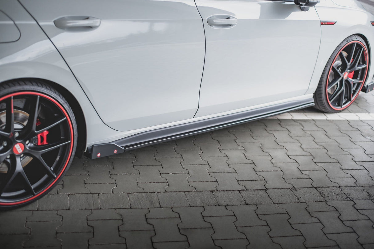Maxton Design Side Skirts Diffusers + Flaps V.2 Volkswagen Golf Mk8 GTi / GTi Clubsport / R-Line