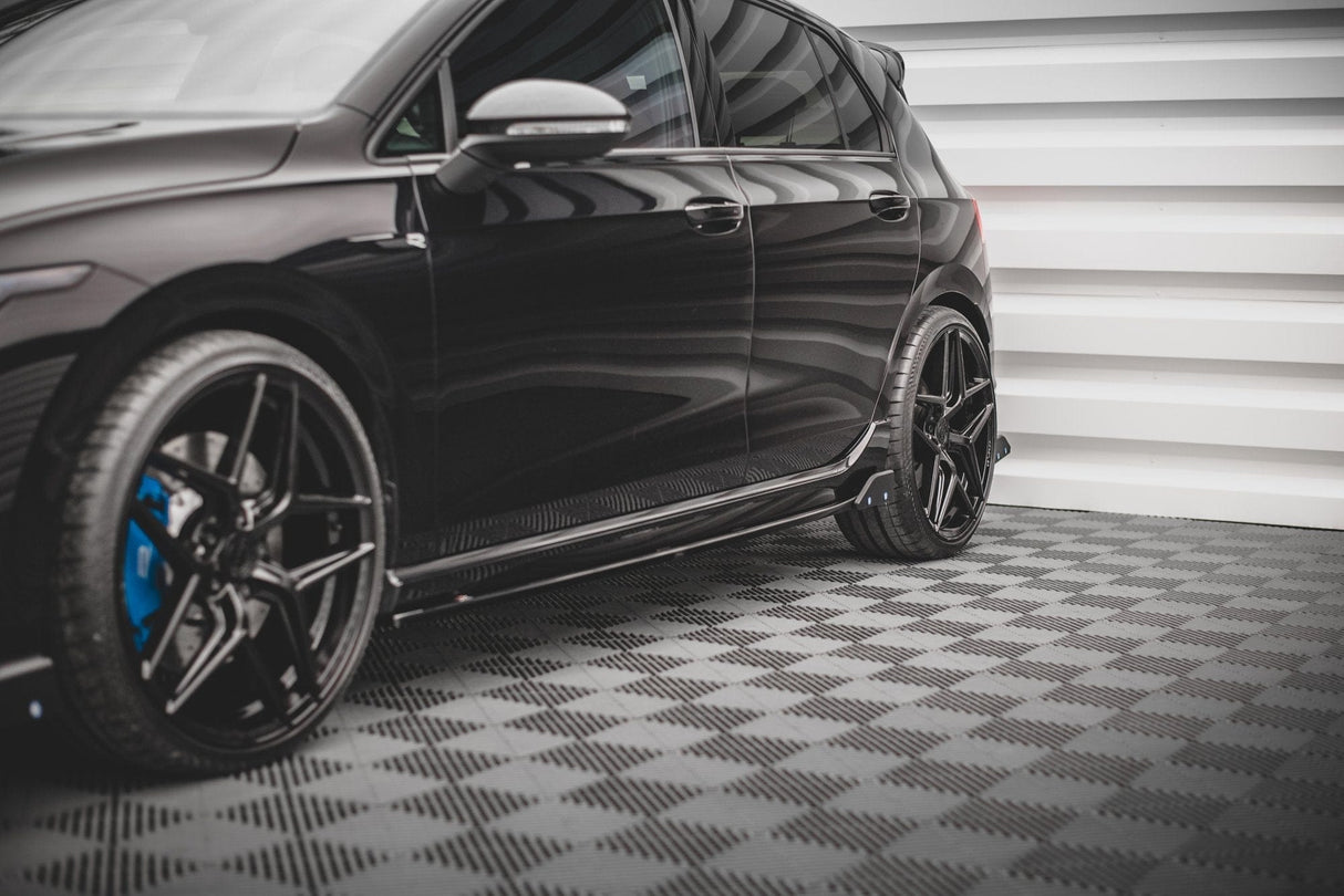 Maxton Design Side Skirts Diffusers + Flaps V.2 - VW Golf R Mk8