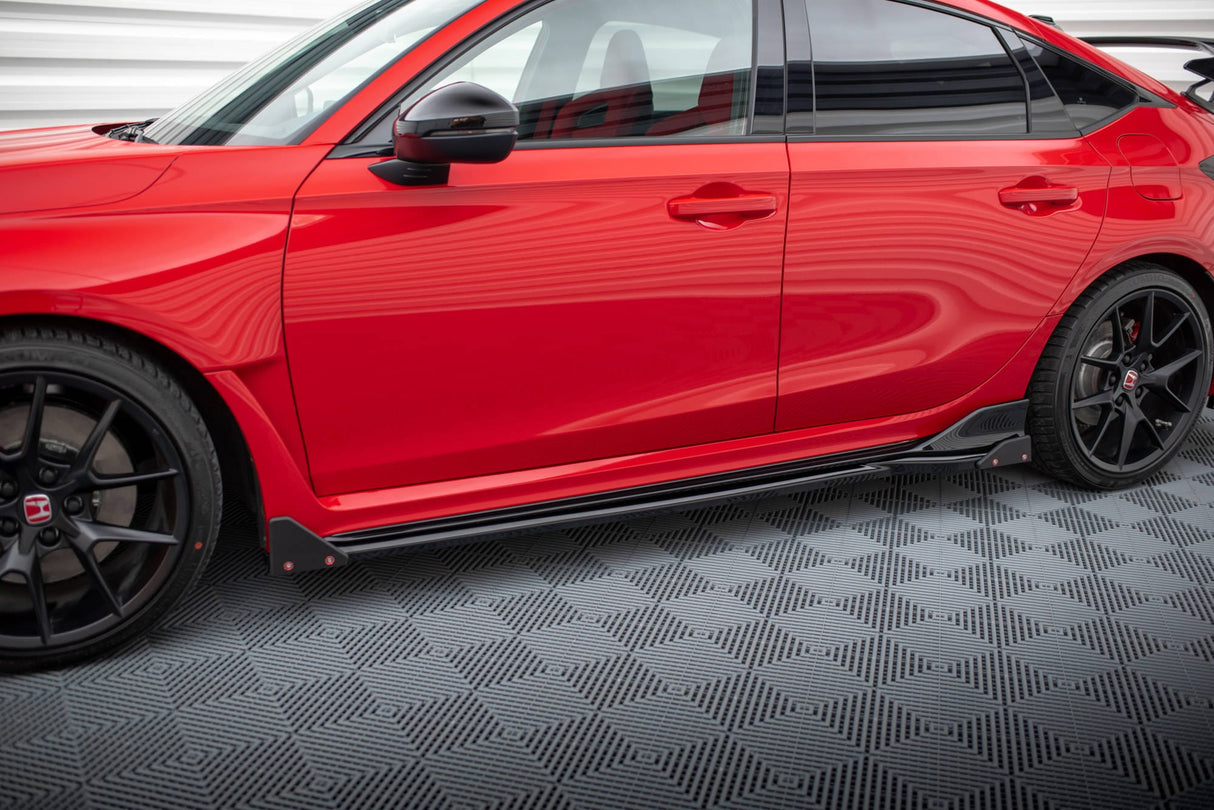 Maxton Design Side Skirts Diffusers V.1 + Flaps Honda Civic Type-R Mk 11