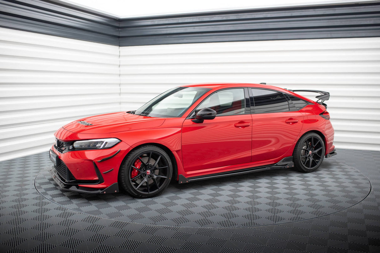 Maxton Design Side Skirts Diffusers V.1 + Flaps Honda Civic Type-R Mk 11