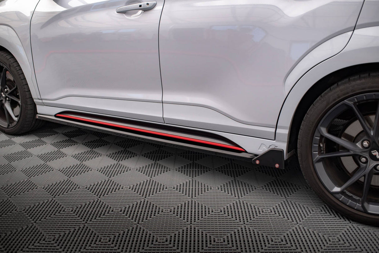 Maxton Design Side Skirts Diffusers V.1 + Flaps Hyundai Kona N MK2