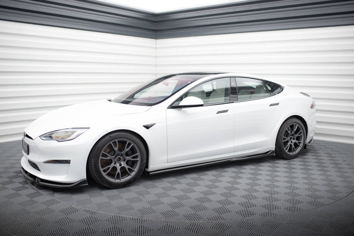Maxton Design Side Skirts Diffusers V.1 Tesla Model S Plaid MK1 Facelift