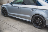 Maxton Design Side Skirts Diffusers V.2 Audi S3 / A3 S-Line Sedan 8V Facelift