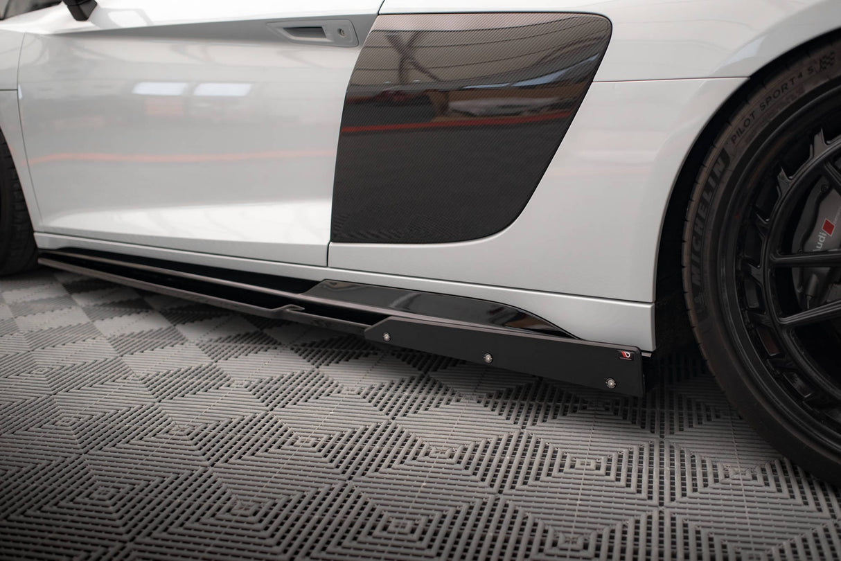 Maxton Design Side Skirts Diffusers V.2+ Flaps Audi R8 Mk2 Facelift