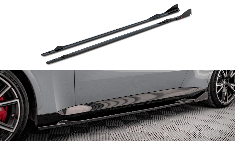 Maxton Design Side Skirts Diffusers V.2 + Flaps BMW 2 Coupe M-Pack / M240I G42