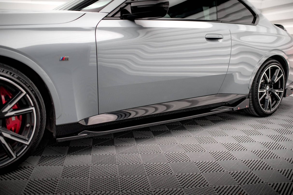 Maxton Design Side Skirts Diffusers V.2 + Flaps BMW 2 Coupe M-Pack / M240I G42
