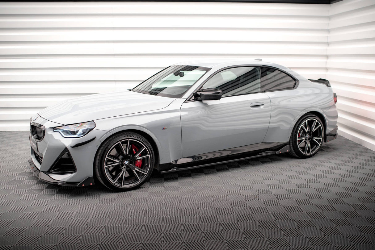 Maxton Design Side Skirts Diffusers V.2 + Flaps BMW 2 Coupe M-Pack / M240I G42