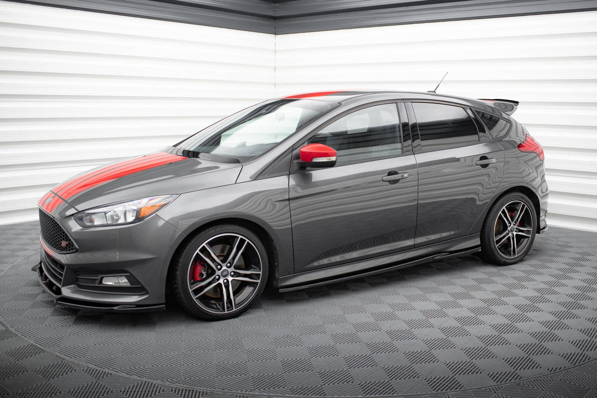 Maxton Design Side Skirts Diffusers V.2 Ford Focus St MK3 / MK3 Fl