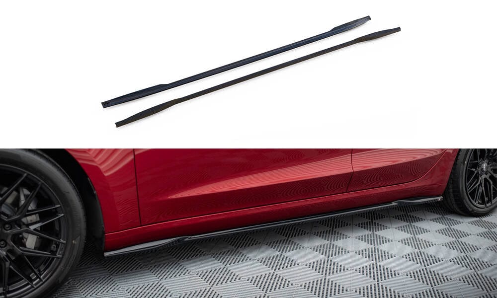Maxton Design Side Skirts Diffusers V.2 Tesla Model 3 Project Highland (Facelift)