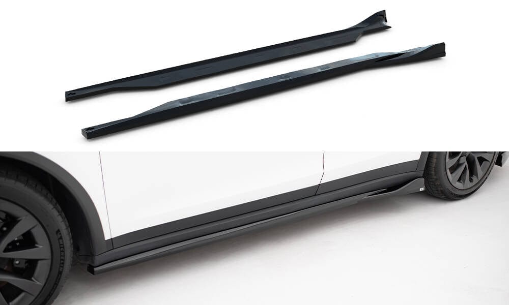 Maxton Design Side Skirts Diffusers V.2 Tesla Model X MK1 Facelift