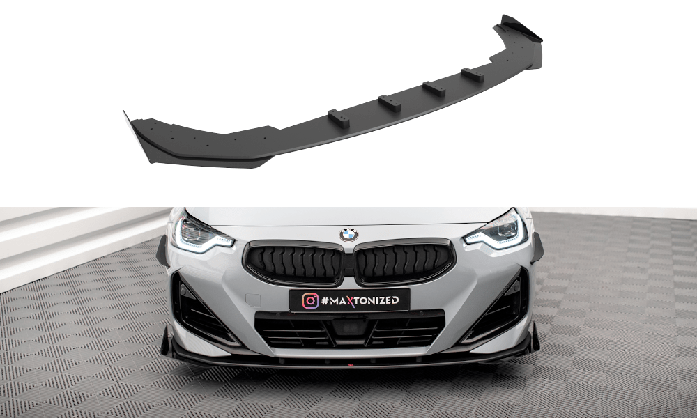 Maxton Design Street Pro Front Splitter + Flaps BMW 2 Coupe M-Pack / M240I G42