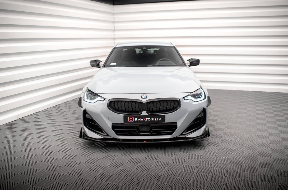 Maxton Design Street Pro Front Splitter + Flaps BMW 2 Coupe M-Pack / M240I G42