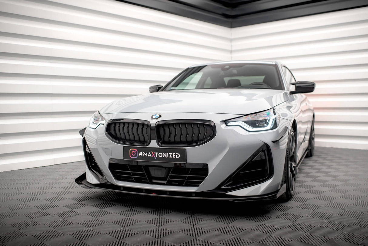 Maxton Design Street Pro Front Splitter + Flaps BMW 2 Coupe M-Pack / M240I G42