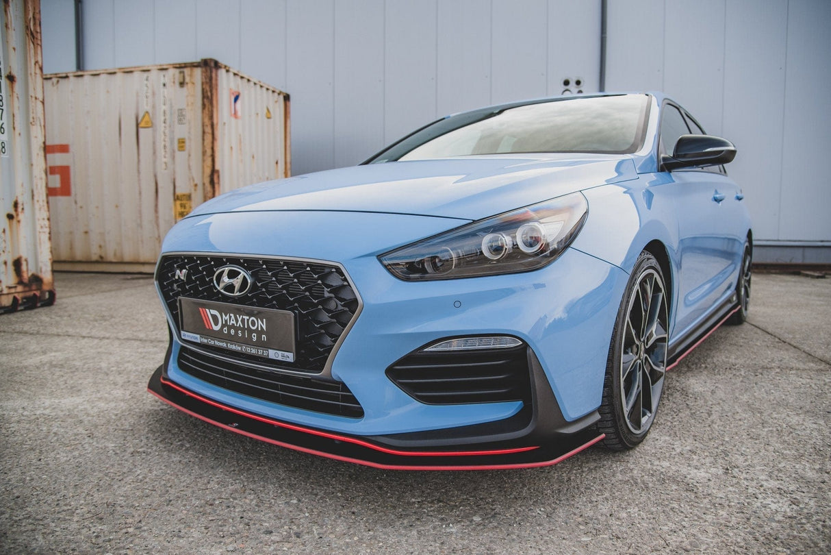 Maxton Design Racing Durability Front Splitter + Flaps - Hyundai I30 N Mk3 (Elantra Gt) Hatchback / Fastback