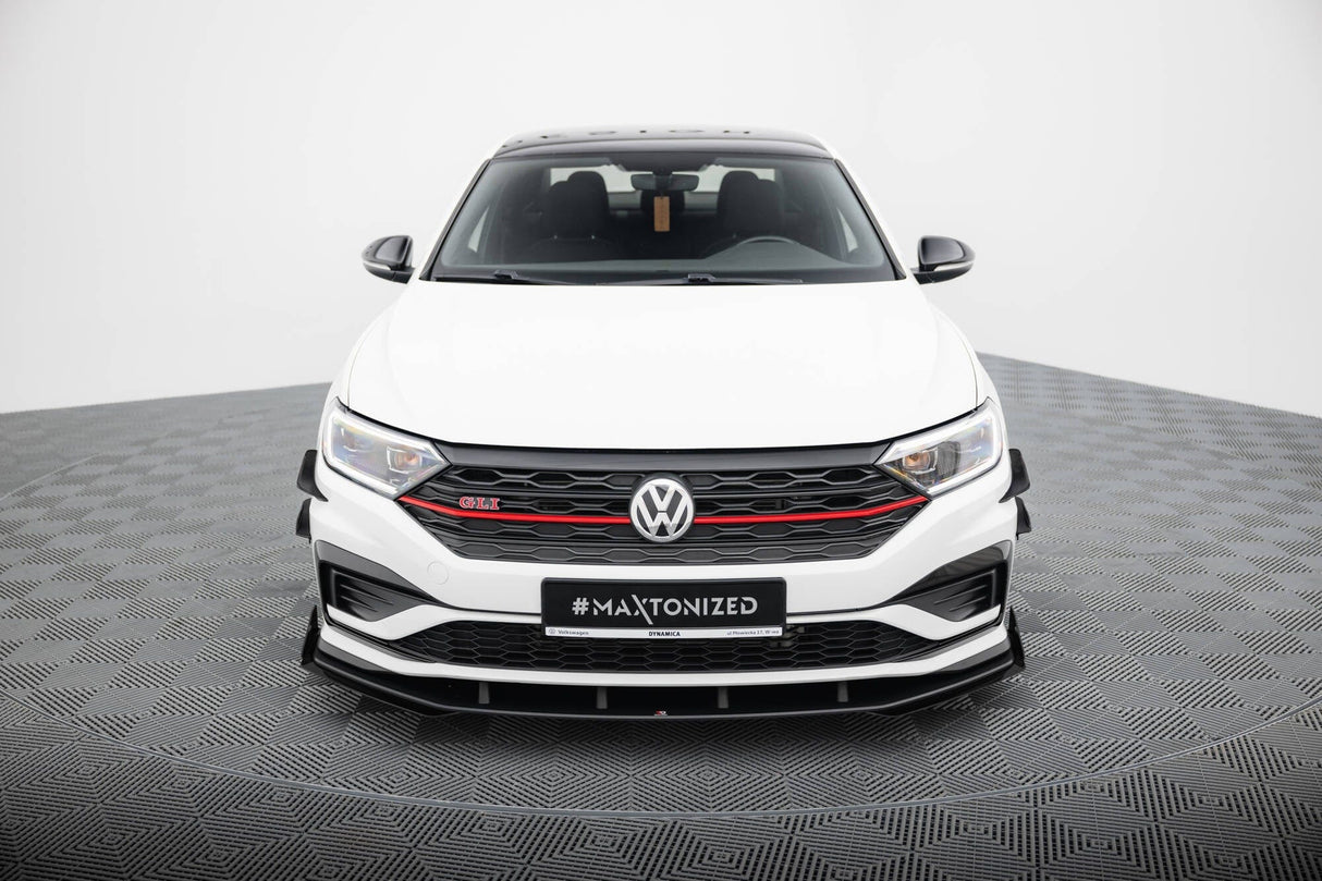 Maxton Design Street Pro Front Splitter + Flaps VW Jetta GLI Mk7
