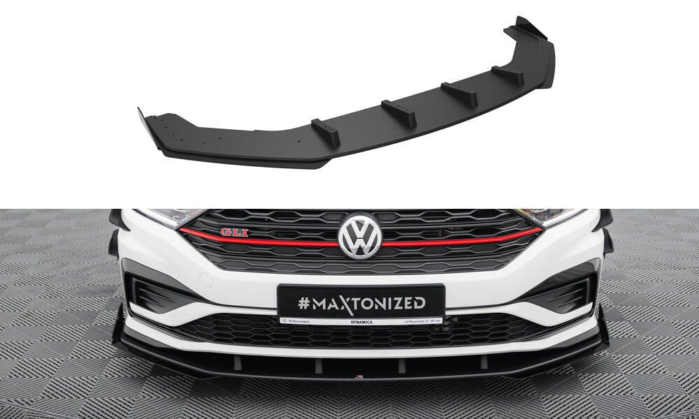 Maxton Design Street Pro Front Splitter + Flaps VW Jetta GLI Mk7