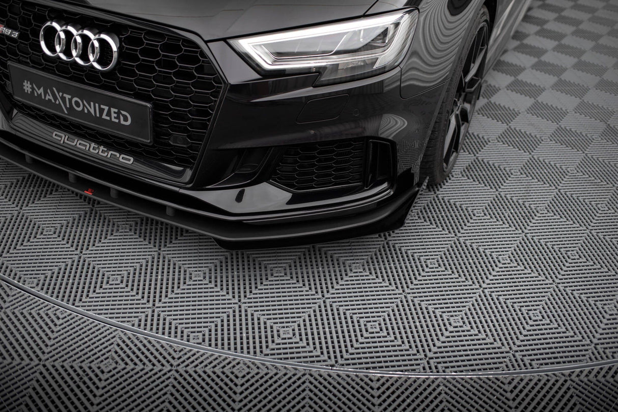 Maxton Design Street Pro Front Splitter V.1 + Flaps Audi RS3 Sedan 8V Facelift