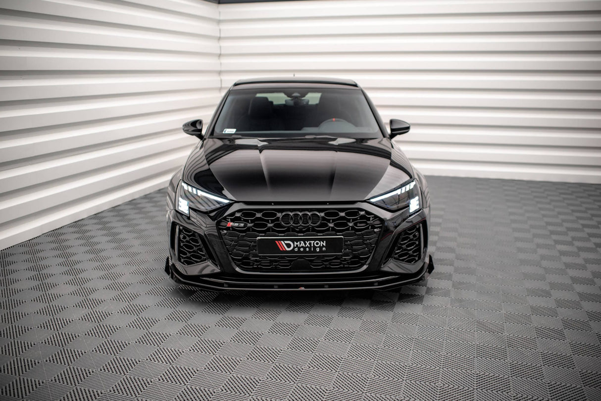 Maxton Design Street Pro Front Splitter V.1 + Flaps Audi RS3 Sportback / Sedan 8Y