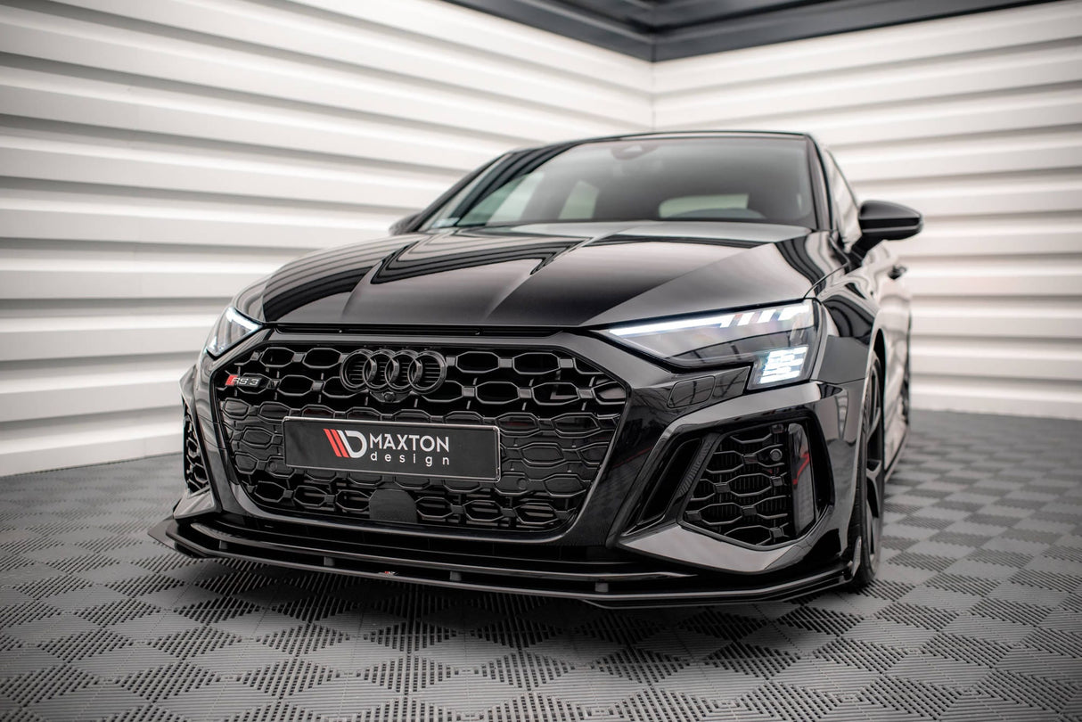 Maxton Design Street Pro Front Splitter V.1 + Flaps Audi RS3 Sportback / Sedan 8Y