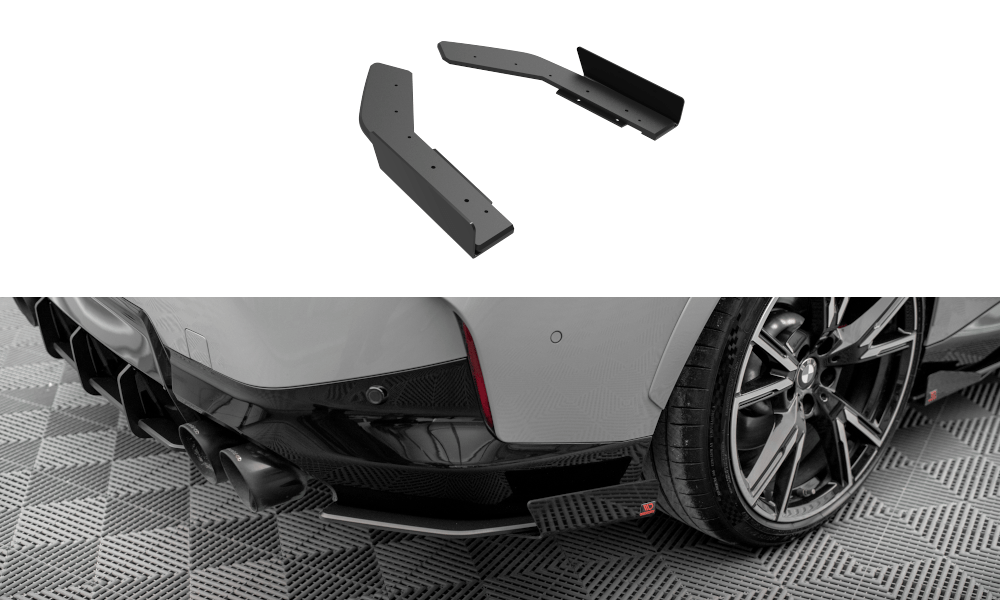 Maxton Design Street Pro Rear Side Splitters + Flaps BMW 2 Coupe M240I G42